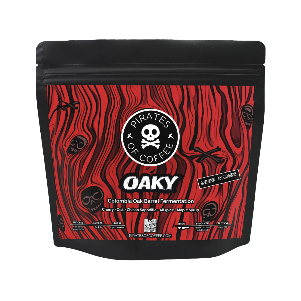 Pirates of Coffee Oaky premium arabica coffee beans single origin castillo varietal oak barrel fermentation