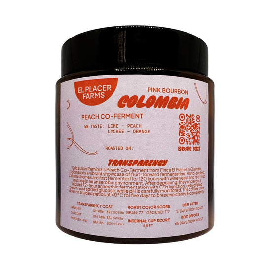 LUMINOUS - COLOMBIA PINK BOURBON PEACH CO-FERMENT, 100g
