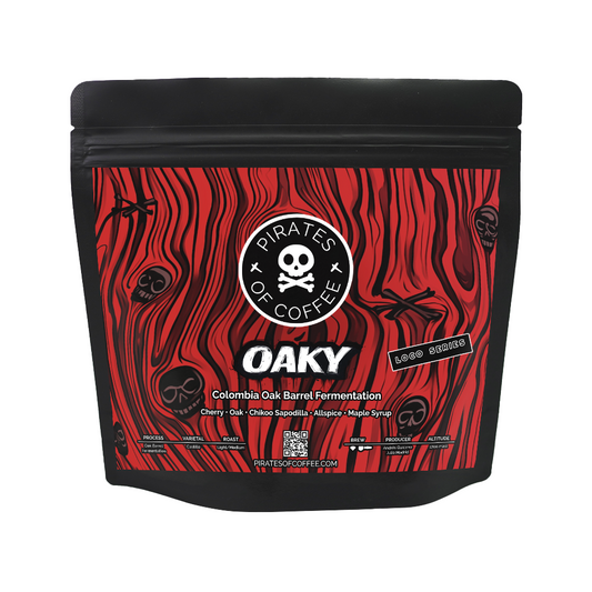 Pirates of Coffee Oaky premium arabica coffee beans single origin castillo varietal oak barrel fermentation